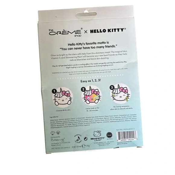 The Crème Shop x Hello Kitty Shooting Stars Sheet Mask - set of 3 - Picture 2 of 2